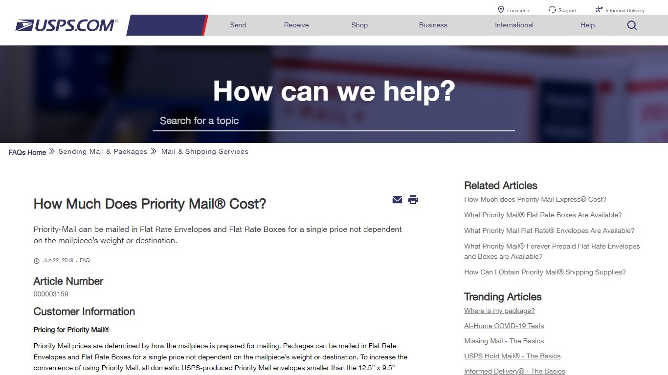 How Much Does Priority Mail® Cost? - USPS